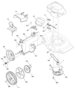 Drive Group Diagram and Parts List for 881028-MXTH675 2010 Briggs and Stratton Lawn Mower